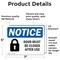 Signmission Door Must Be Locked After Use Sign With Symbol, 7 in W x Rectangle, Vinyl Decal OS-2PACK-NS-D-57-L-11500 - alternate 4